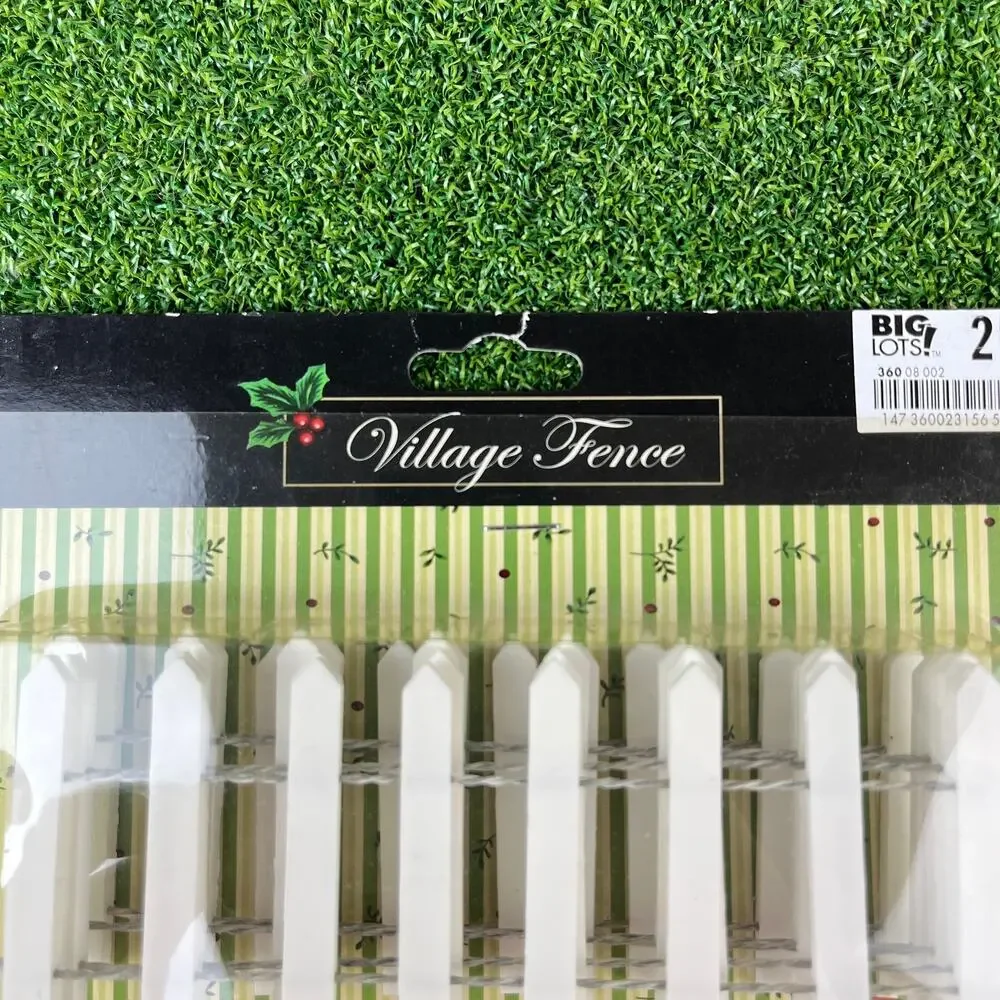 Lot New Miniature Picket Fence White Christmas Village Fence